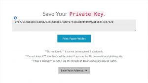 Ethereum wallet private key opslaan