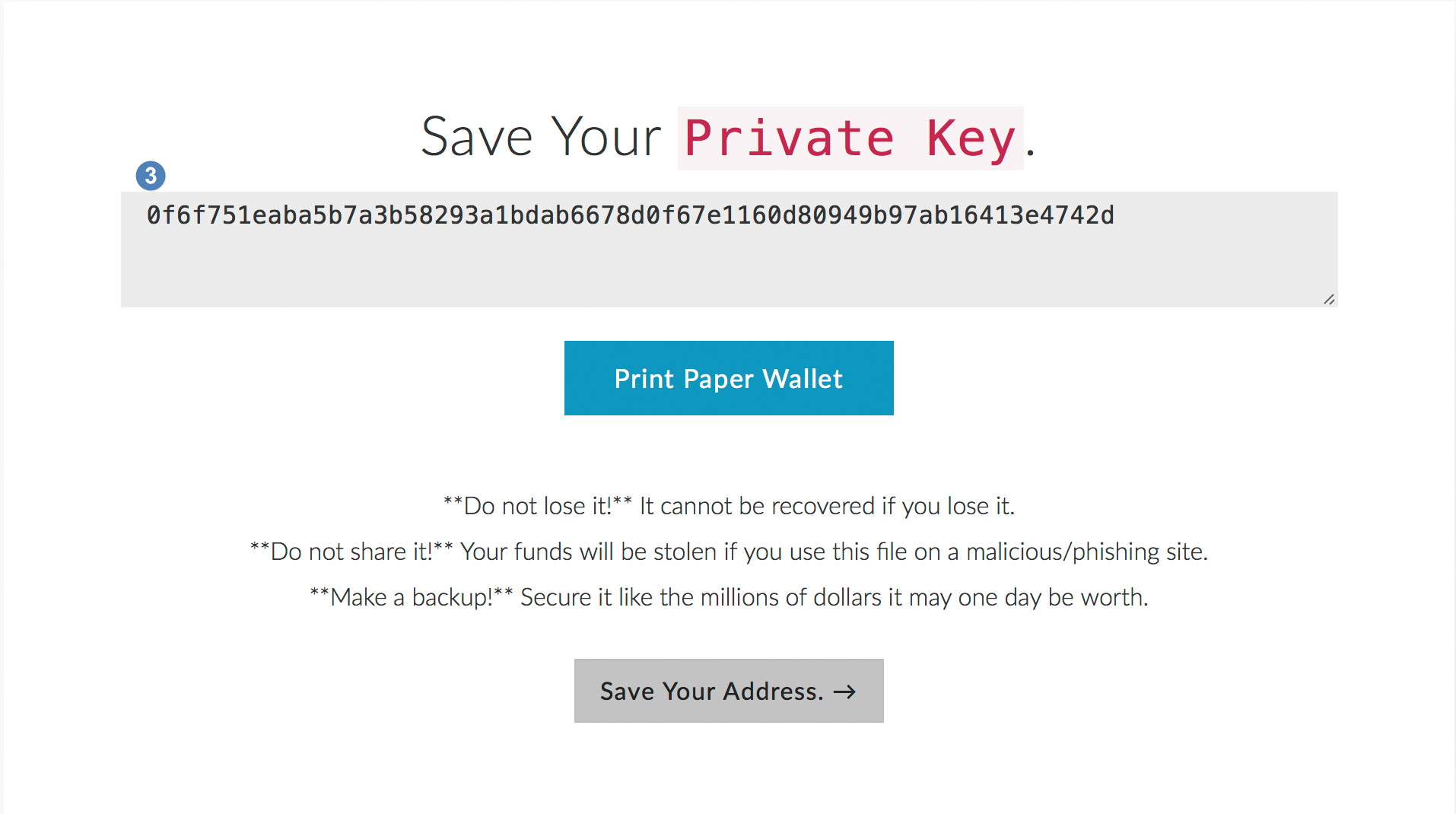 Ethereum wallet aanmaken private key opslaan - Bitfolio