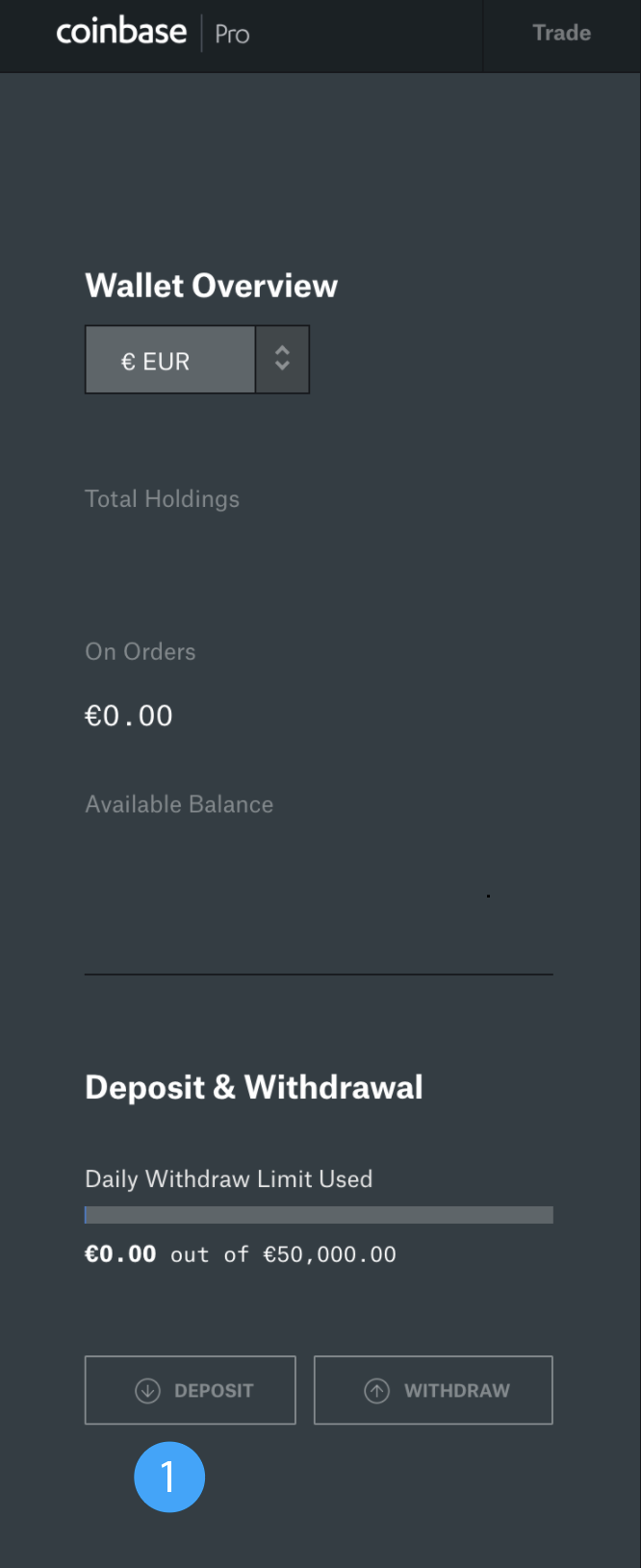 Coinbase pro wallet deposit